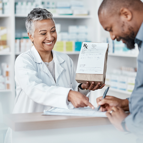 Pharmacists working together